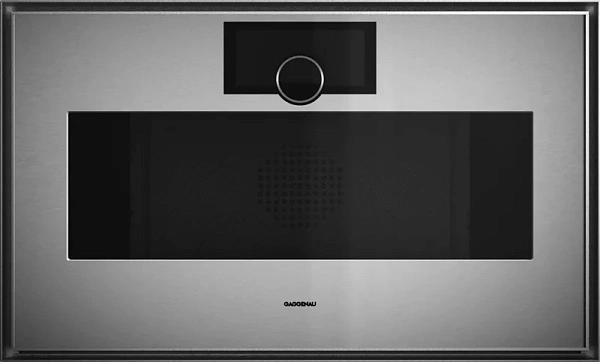 Gaggenau GM480120 — Комбинированный духовой шкаф с микроволнами Петли двери справа, нержавеющая сталь за дымчатым стеклом